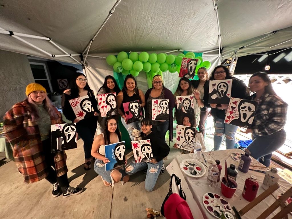 Group painting party